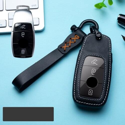 Car Genuine Leather Car Key Case Key Cover for Mercedes Benz 2017 E Class W213 2018 S class Accessories Car styling