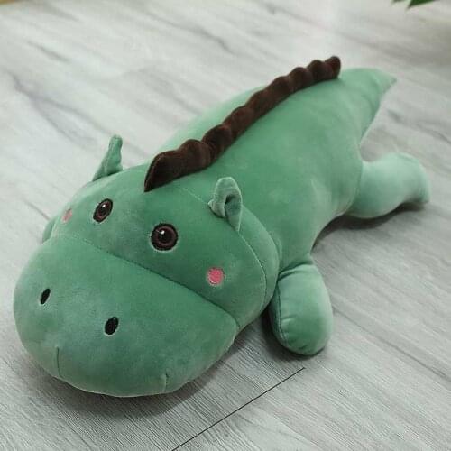 Dinosaur plush toys, long pillows, sleeping beds, big dolls, boys, lovely soft legs, living room backrest