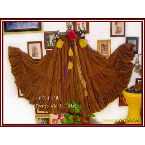 Cotton 4Tiered 18Yards Ats Gypsy Tribal Belly Dance Skirt EH17