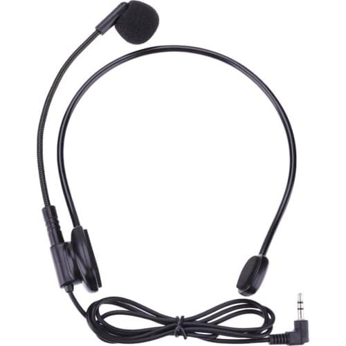 Cable Head-mounted Headset Microphone Flexible Wired Boom Amplifier Universal Wired Headset Microphone Loudspeaker