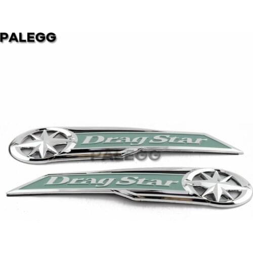 Classic Silver Dragstar Gas Tank Badge Emblem Drag Star Decals Stickers for Yamaha Vstar XVS XV 400 650 XV400 XVS400 1100
