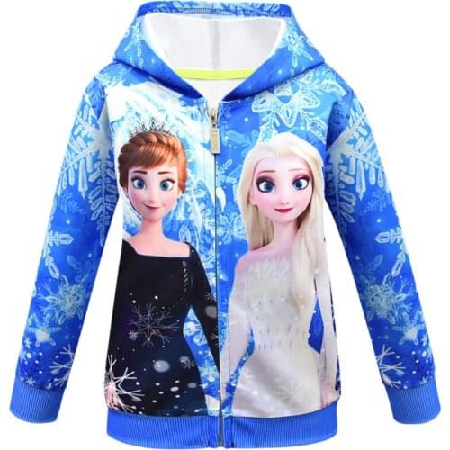 Disney Frozen anna elsa princess Snow Queen Coats Jacket girl Baby Hooded Coat Kids Outwear Clothing Spring Autumn