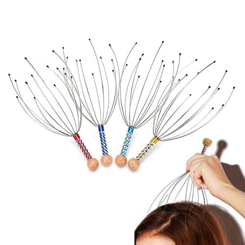 Octopus Head Massager Healing Neck Claw Body Massage Anti-stress Pain Relief Scalp Relax Spa Headache Stimulate Blood Circulate