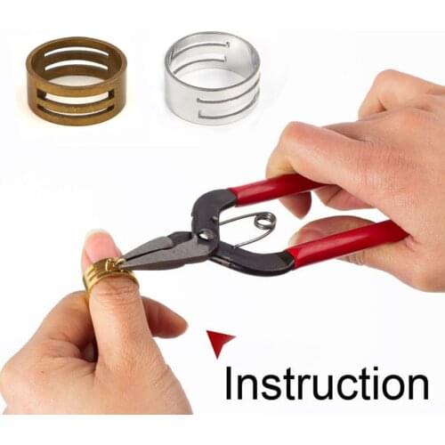 2PC Metal Jump Ring Opener Opening Closing Finger Ring Alloy Round Circle Bead Plier DIY Accessories Jewelry Finding Making Tool
