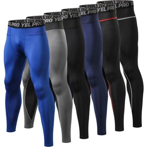 Mens Legging GYM Workout Compression Running Sports Long Pant Tight trousers