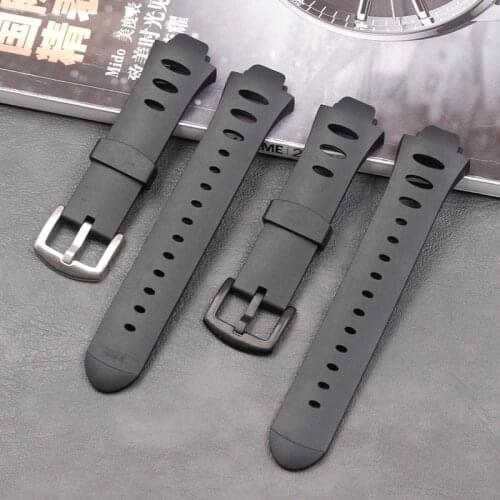 Mens Silicone Strap SS0S4723000 for SUUNTO Watch SR X6HRM Womens Sports Waterproof Rubber Strap Buckle