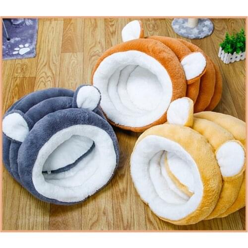 Soft Pet Bed Winter Warm Cat House Kitten Puppy Sleeping Cushion Plush Washable Nest For Small Medium Dogs Pet Accessories