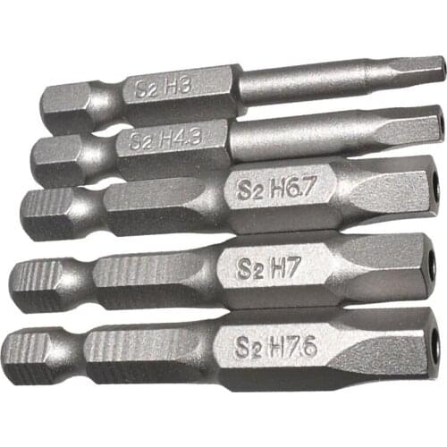 5Pcs Shank Magnetic Head Screwdriver Set Screwdriver Drill Bit 50mm 1/4 inch Hex Shank Socket Adapter Power Tools