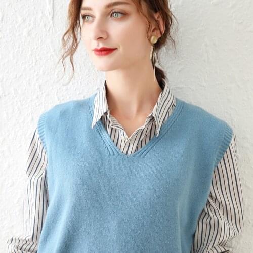 2020 Autumn Winter top Women Cashmere Vest Fashion Women V-neck Vest Indie Clothes Hedging Vest Women Clothes Tank Top Tops For