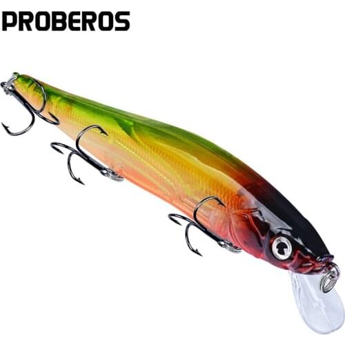 PROBEROS Minnow Fishing Lures 12cm 15g Hard Artificial Bait Floating 3D Eyes Crankbait Wobblers Bass Tackle 5Pcs/lot buzz bait