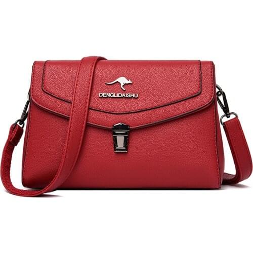 Luxury Leather Crossbody Bag Handbag Women Shoulder Bag Messenger Top-handle Bags Designer Brand Plaid Female Ladies Totes