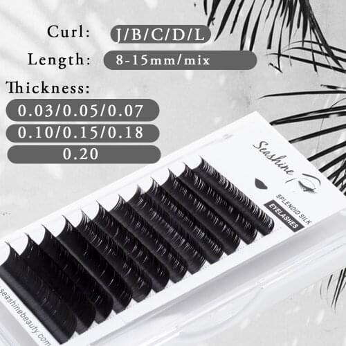 Seashine Eyelash Extensions High Quality Faux Mink Individual Eyelashes Single False Eyelash Soft Classic Individual Lashes