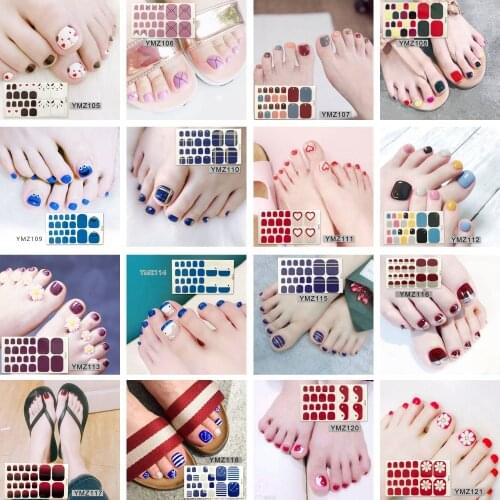 1PC Toenail art Full-Cover Sticker Sheet For ToeNail Sticker Polish Sticker Pedicure Sticker Summer Sticker YMZ105-130