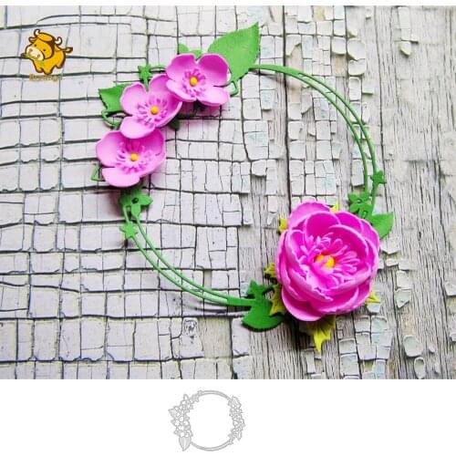 Wedding Ring Flower Metal Cutting Dies Stencil for Scrapbooking Paper Embossing Template Craft Gift Card Decor New Dies for 2019