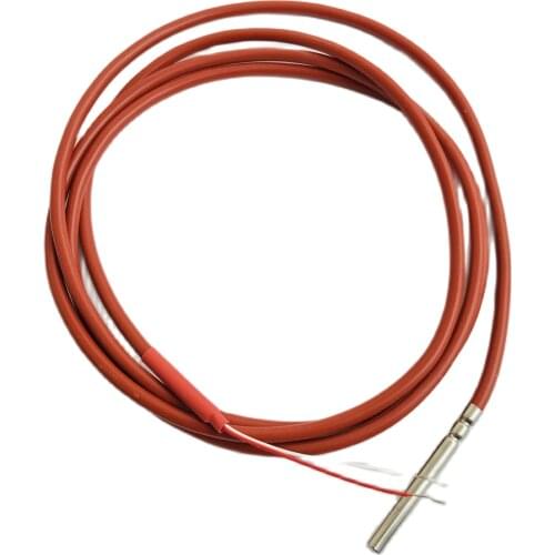 2 Wire PT1000 Temperature Sensor Thermistor Silicone Gel Coated 1.5Meters Probe 45mm*5mm -50-180 centigrade RTDs