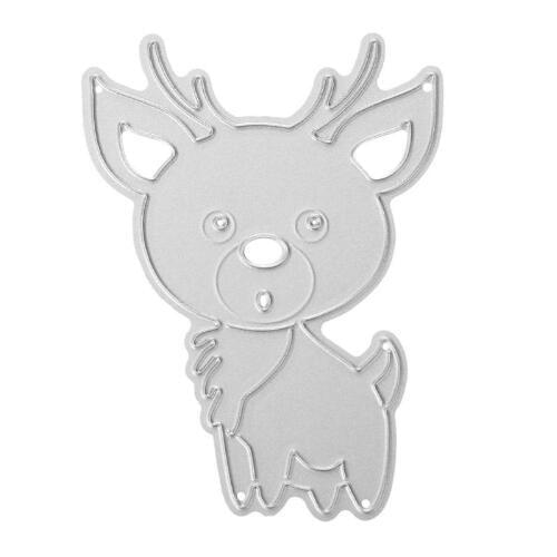Cute Deer DIY Cutting Dies Stencils for Scrapbooking Animals Embossing Craft Photo Album Decorative Die Cut Paper Card Cute Fawn