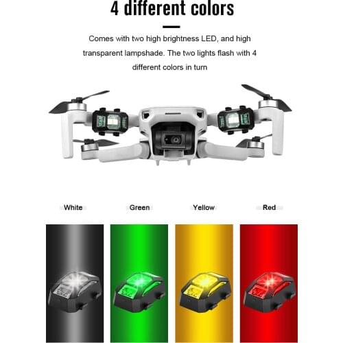 DJI FPV/Mavic Air 2S Universal Rechargeable Colorful Flashing Signal Warning Arm Light for DJI FPV/Mavic Air 2S Accessories