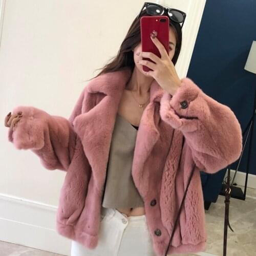 Winter Jacket Real Coat Double-faced Mink Fur Coats Women Clothes Autumn Korean Pink Jackets Chaqueta Mujer MY973