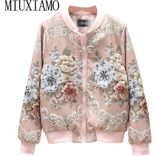 MIUXIMAO Designer Custom Made Autumn Spring Outwear Jackets Womens Vintage Gold Line Jacquard Beading Luxury Tops Coat Jackets
