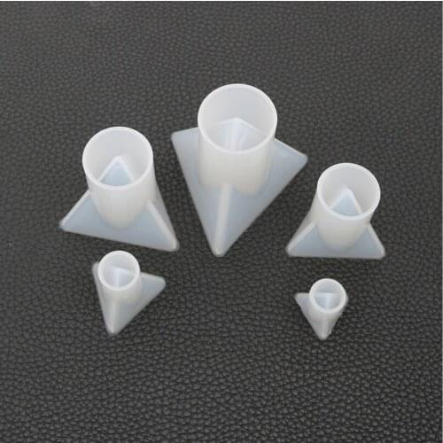 1pcs Crystal Epoxy Triangle Cone Mold Mirror Silicone Manual Pyramid Energy Tower Cube