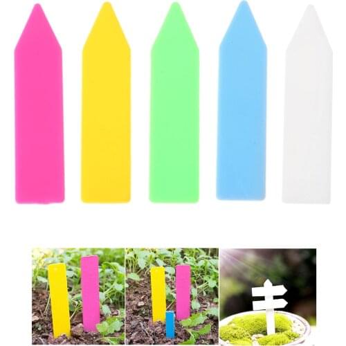 100PCS 5x1cm Plastic Plant Seed Labels Pot Succulent Marker Nursery Garden Stake Tags 5cm X1cm Seed Mark DIY Gardening Supplies