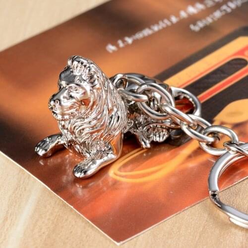 3D lion keychain key ring cool key chain key holder high quality portachiavi chaveiro llaveros hombre bag charm