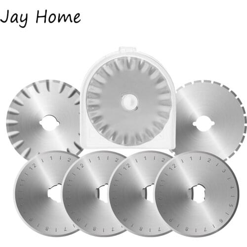 5/10PCS 45mm Rotary Blades Round Trimmer Fabric Rotary Cutter Replacement Blades with Plastic Box for Sewing Cutting Crafting