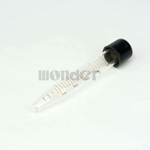 5ml Lab Glass Centrifuge Tube V-bottom Screw Cap With Scale Line Experimental