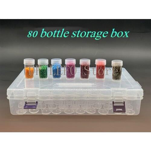 80pcs Diamond Painting Tool Accessories Storage Box Bead Container Diamond Embroidery Stone Diamond Mosaic Box