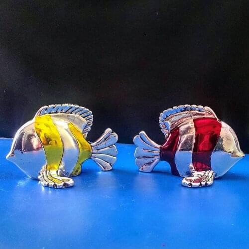 925 Sterling Silver Plated 2 COLORFUL FISH