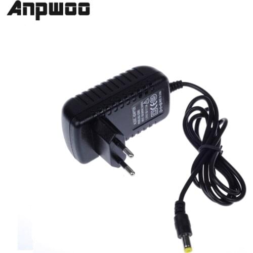 ANPWOO EU Type AC 100-240V to DC 12V 2A Power Supply AC/DC Adapters Power Plug Adaptor 5.5x2.1mm for CCTV Camera LED Strip