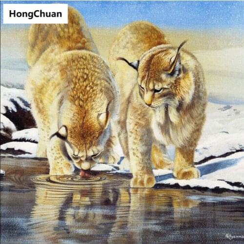 Fast delivery 5D diamond painting couple animal DIY mural square rhinestone mosaic round embroidery home decoration gift