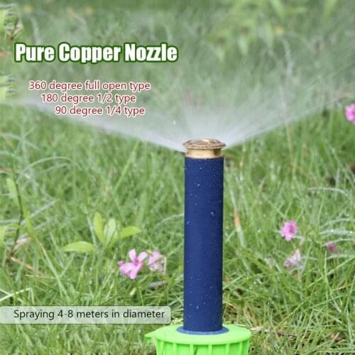 Pure Copper Automatic Retractable Lawn Sprinkler 90/180/360 Pop-up Spray Head Garden Irrigation Tool Buried Nozzle
