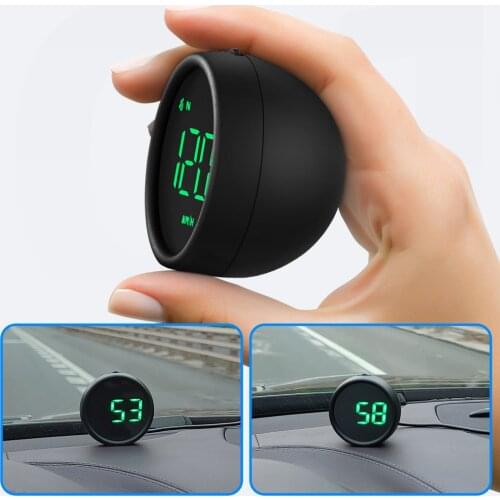 Car Head Up Display GPS Speedometer Universal for All Cars Green Digital Gauge Speed Alarm Fatigue Driving Reminder KM/h MPH