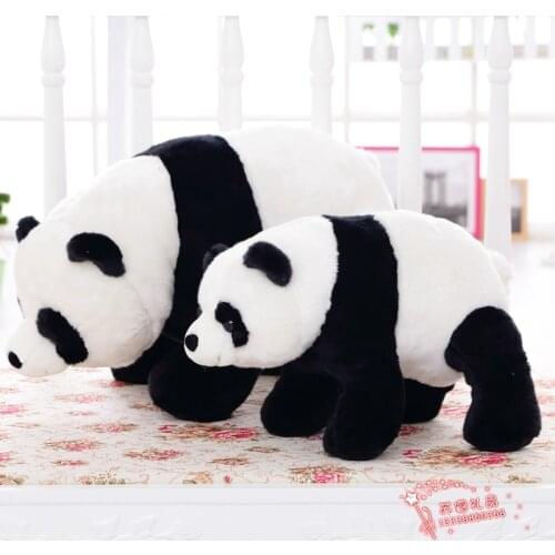 Simulated Large Stuffed Animals Black White Soft Panda Childrens Plush Toys Kawaii Pillow Christmas Birthday Popular Toy AA50MR