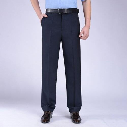 Men Casual Wrinkle-Resistant Straight Dress Pants Loose Trousers 8 Colors Big Size 29-56 Summer New Arrival Business Suit Pants