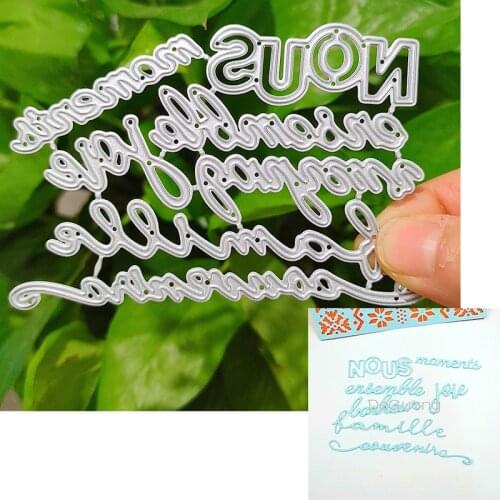 Deguang metal cutting scrapbook DIY embossed paper craft album card Christmas letter series 3D creative blessing words 2020 NEW