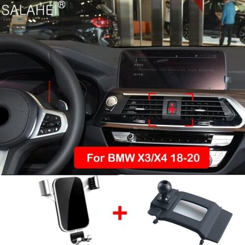 For BMW X3 X4 18 19 20 Auto Styling Fashion Car Mobile Phone Holder GPS Support Accessories Smartphone Air Vent Stand Clip Mount