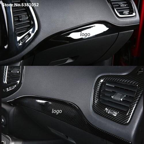 For Jeep Compass 2017 2018 2019 2020 Dashboard Decoration Strip Center Console Trim Car Accessories Interior Modification