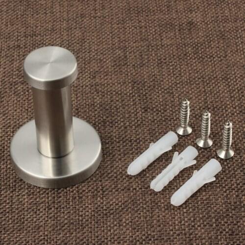 DWZ 6Pcs/set Clothes Robe Hooks Stainless Steel Bathroom Door Hanger Hook For Towels Bag Wall Mounted Coat Hanger With Screws