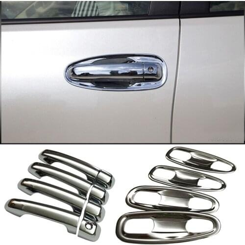 For Toyota Prado FJ150 2010-2018 ABS Chrome Side Door Handle&Door Handle Bowl Cover decor Trim Car Styling Accessories
