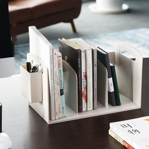 Exquisite Bookend Book Support Stand Multifunction Book Folder Bookshelf with Pen Holder Desk Organizer Office Accessories