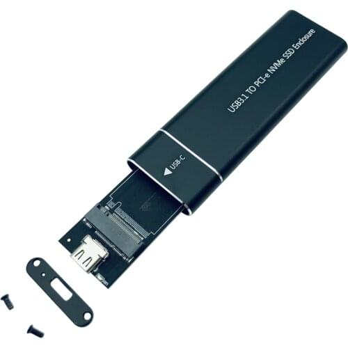 USB 3.1 to M.2 NVME PCIe SSD Enclosure, NVME M-Key to Type C Adapter Case For nvme SSD, USB3.1 to M.2 NGFF SATA SSD case box NEW