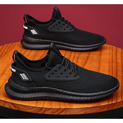 Fashion Men Sneakers Mesh Non-Leather Casual Shoes Lac-Up Male Lightweight Vulcanize Walking Sports For Man With Free Shipping
