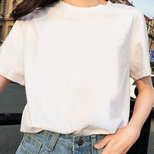 Summer womens T-shirt Harajuku casual womens T-shirt fashion round neck T-shirt top short sleeve women