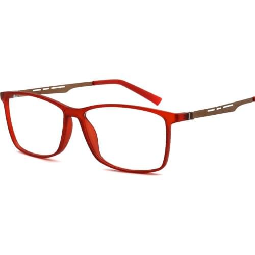 Fashion Red Light Lady/Men Optical Eyeglass TR90 Frames with Metal RSG005