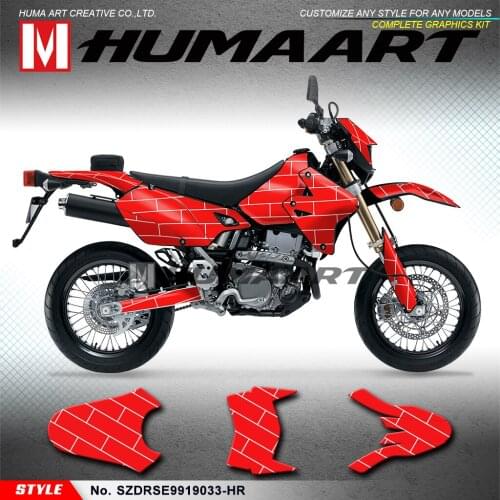 HUMAART Off-road Motorcycle Decal Stickers for DRZ400SM DRZ 400 Enduro 1999 to 2019 KLX 400R 2002 to 2004, Customizable