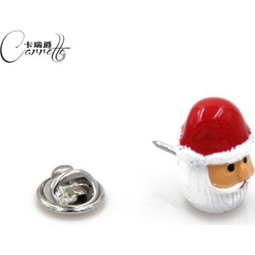 New fun Santa Claus brooch men and women clothing brooch accessories retro cartoon style brooch cuff