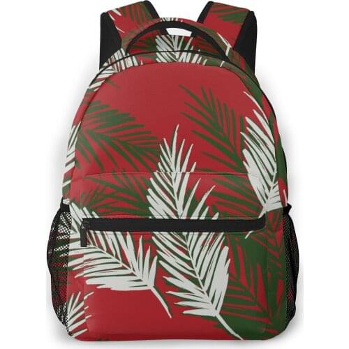 OLN Women Backpack with Multiple Using Women Backpacks Palm Leaves Exotic Pattern Female School Bag Girls Travel Bag