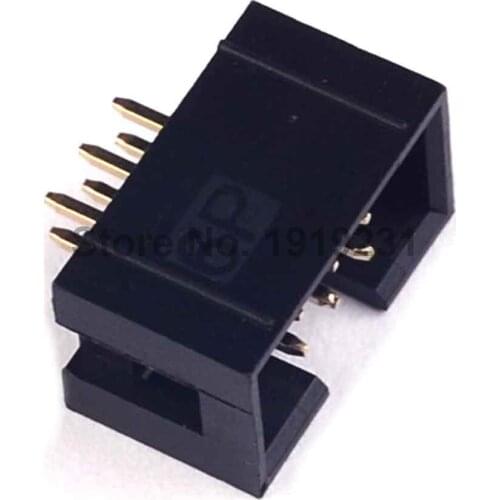 10PCS DC3-6P 6Pins Simple Croissants 2.54mm JTAG Connector JTAG ISP Plug